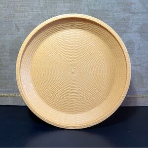 Action Industries Inc 15024 Plastic Paper Plate Holders  Vtg Harvest Gold 8 Set